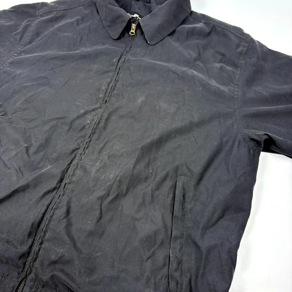 VTG Eddie Bauer Japan Release Tech Jacket Mens Sz L Black Windbreaker Boxy Golf